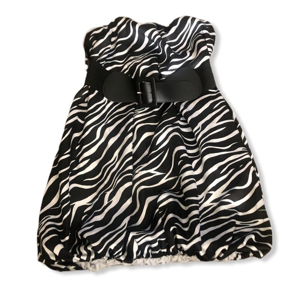 ZEBRA print strapless bubble print dress (M) - Picture 1 of 1